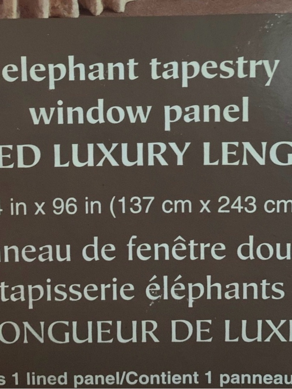 Three Pier One Elephant Jacquard Curtain Panels - rare! - Picture 7 of 7